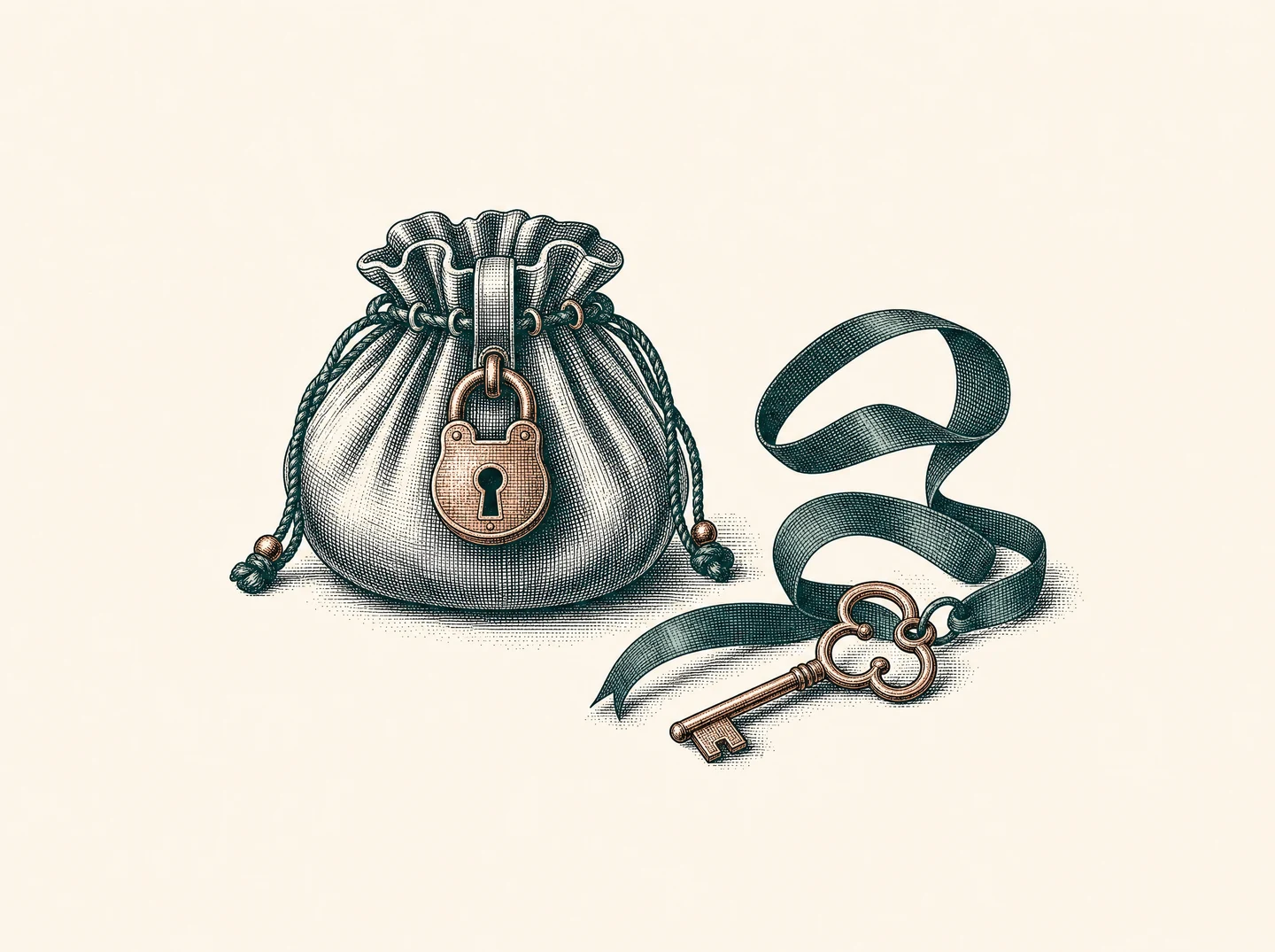 Una bolsa cerrada y su llave