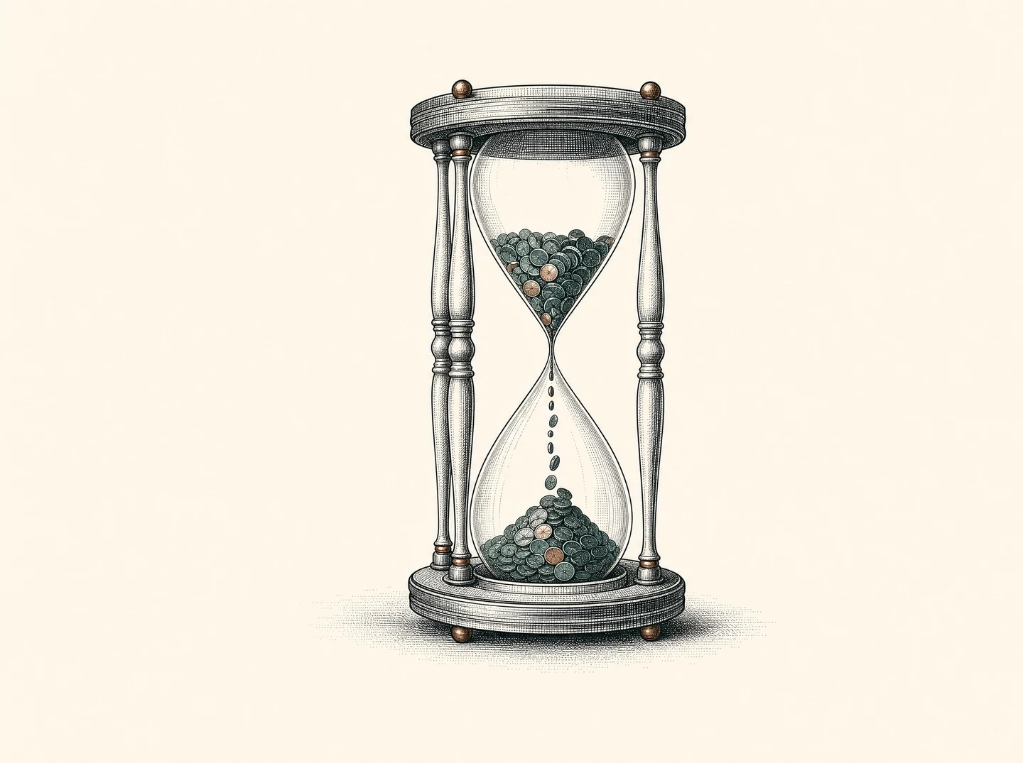 Un reloj de arena de paso estrecho